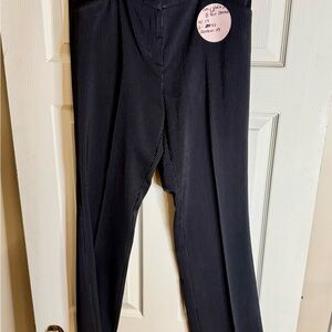New York & Company Navy Pinstripe Straight Leg Pants